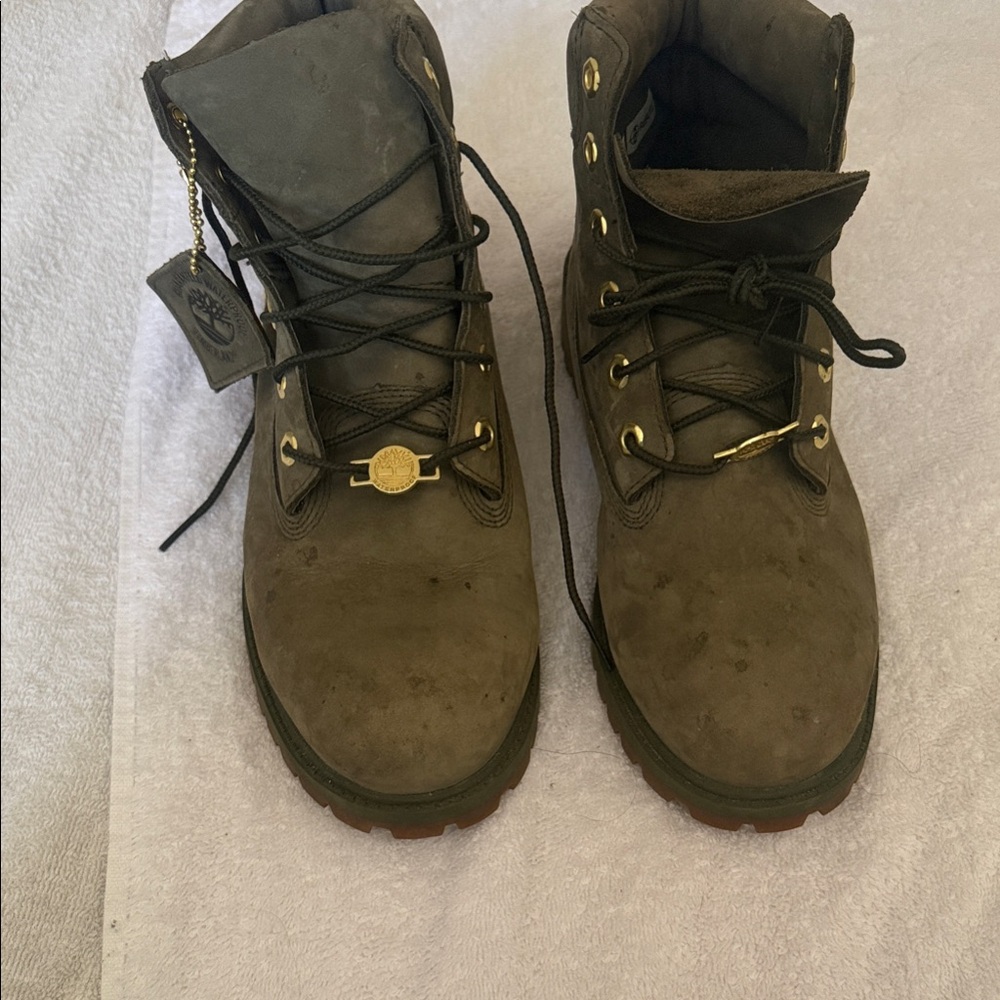 Timberland Men's Dark Green Lace-Up Boots